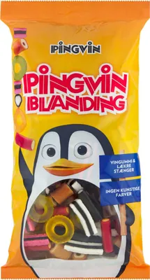 Produktbild von Toms Pingvin Blanding 900g - Fruchtgummi und Lakritzkonfekt