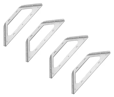 Produktbild von Winkelverbinder 90 Grad Edelstahl 175x175mm Dreieck Form 4 Stück