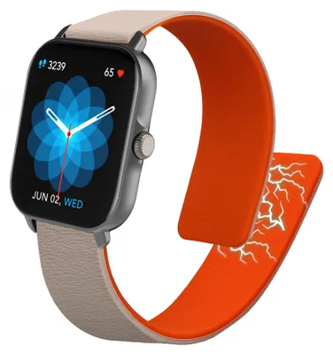 Produktbild von kwmobile Ersatzarmband kompatibel mit Huami Amazfit GTS / GTS 2 / GTS 2e / GTS 3 Armband - Fitnesstracker Silikon Band mit Magnetverschluss Beige