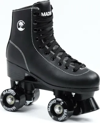 Produktbild von MADIVO CLASSIC Damen klassische Rollschuhe Roller Skates Inliner Inlineskates Retro Quad - SCHWARZ Gr. 36
