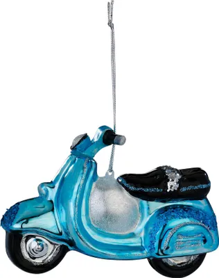 Produktbild von Christbaumschmuck Glas 11,5cm Roller Figur Hellblau