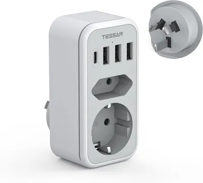 Obrázok produktu pre Rozbočovač 6 v 1 s USB-C a 3×USB-A, 2500 W, Tessan