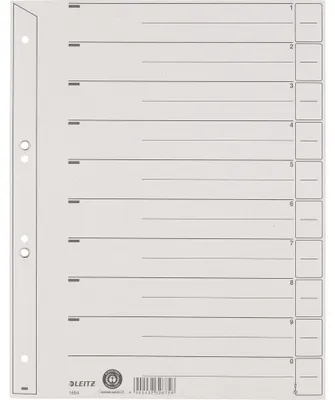 Produktbild von Leitz Trennblatt 16540085 A4 200g Karton grau 100 St./Pack.