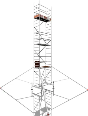 Produktbild von ALTEC Rollfix 800 | inkl. Fussplatten | Standardtraverse | 4x Dreieckausleger | Rollgerüst