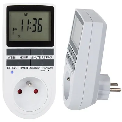 Produktbild von Digitale Zeitschaltuhr - 2,1" LCD-Display - 3680W Leistung - 10 programmierbare Timer-Einstellungen - Zufallsmodus - Berührungsschutz integriert