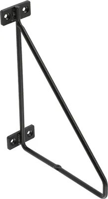 Produktbild von Garderobenkonsole Bar Regalträger 209x166mm Regalwinkel Schwarz matt Industrial Style