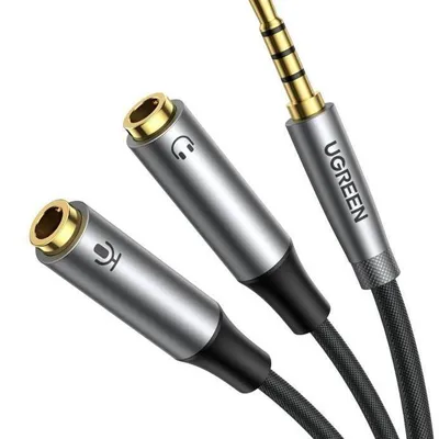 Immagine prodotto di Cavo Ugreen 3,5 mm per cuffie e microfono - Grigio KP26284