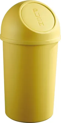 Productafbeelding van Afvalcontainer van 25 liter, kunststof, met deksel dat opengeklapt kan worden, kleur geel