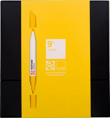 Zdjęcie produktu dla Talens 105009902, 9 szt., Żółty, Dłuto/końcówka pędzla, Biały, Żółty, Okrągły, Atrament na bazie wody