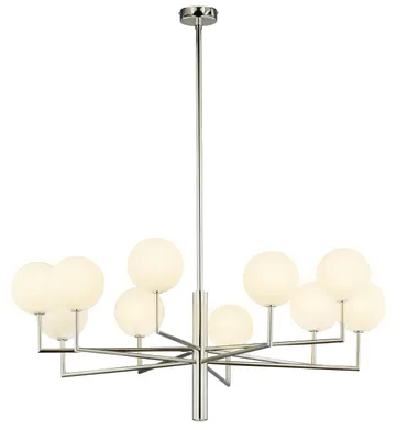 Obrázek produktu pro Lustr FEME, nikl-bílý, 10xG9x15W, kov, rozměry: 110x100x100 cm, IP20, Jupiter
