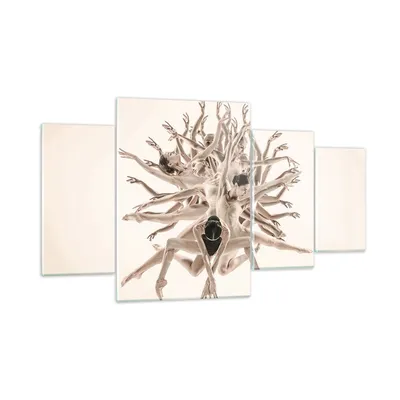 Produktbild von Bilder auf glas - 4 Teile - Modern Stück Ballett - 160x90cm - Glasbilder - Wandbilder - Bilder - zum Aufhängen bereit - Wanddekoration aus Glas - Glas Bilder - Wandbild auf Glas - GDL160x90-4636