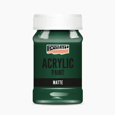 Produktbild von PENTART Acrylfarbe matt, 100 ml, Kieferngrün