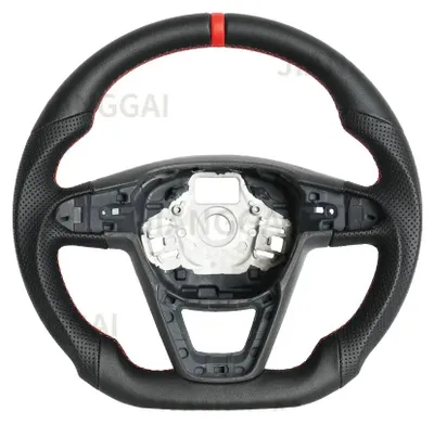 Obrázek produktu pro Volant, kožená konstrukce, závodní design, červený