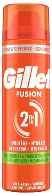 Produktbild von Gillette Fusion 2-in-1 Rasiergel für empfindliche Haut (200 ml)