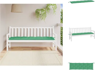 Immagine prodotto di vidaXL Cuscino per panchina da giardino verde 180x50x7 cm Tessuto Oxford - Cuscino per seduta