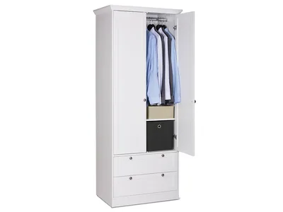 Produktbild von Kleiderschrank Mehrzweckschrank Schlafzimmerschrank Schrank weiß "Landsted I"