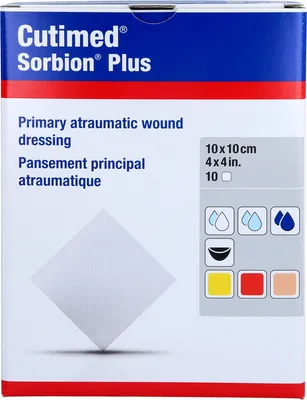 Obrázek produktu pro Cutimed Sorbion Plus obvaz 10x10 cm 10 ks
