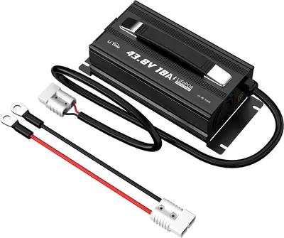 Immagine prodotto di Caricabatterie LiFePO4 - Caricabatterie per batterie al litio - Caricabatterie - Caricabatterie intelligente - 36 V, 18 A - Tensione di carica: 43,8 V