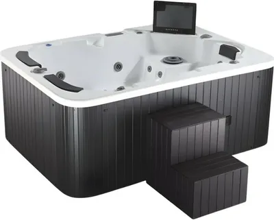 Image de Whirlwanne Whirlpool Blubberbad Hydromassagewanne Spa-Bad Sprudelbad 215x160 cm