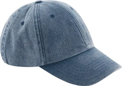 Produktbild von Beechfield Uni Vintage Denim-Look Kappe (2 Stück/Packung) BC4225 (Einheitsgröße) (Vintage Denim)