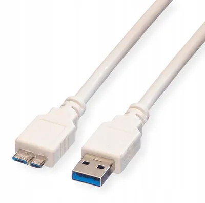 Produktbild von VALUE USB 3.2 Gen 1 A auf Micro B Kabel, 3m, Weiß