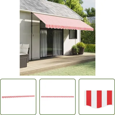 Produktbild von The Living Store Markisenvolant Rot und Weiß Gestreift 4,5 m