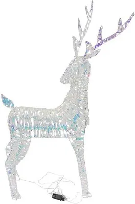 Produktbild von LED Rentier "Rainbow" 1,36 m hoch, 960 warmweiße Lichter, Weihnachtsbeleuchtung, Outdoor Beleuchtung, Leuchtdeko, XXL Dekofigur, Gartendeko für Draußen