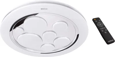 Zdjęcie produktu dla Plafon LED okrągły z pilotem DROPS biały 48W Odcienie bieli 2860lm tworzywo sztuczne wym:5,8x49x49cm IP44 Struhm