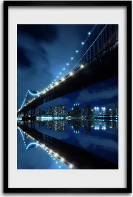 Produktbild von Bild - Bilderrahmen - 40 cm x 60 cm - MDF - Rahmen - Wandkunst - Manhattan New York