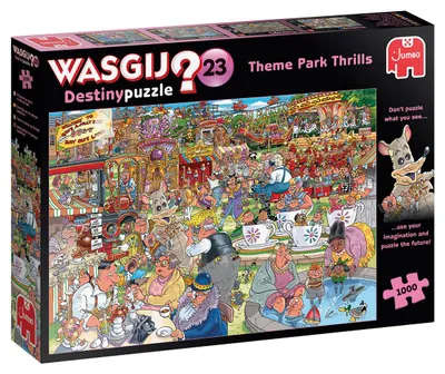 Image de Jumbo Wasgij Puzzle - Theme Park Thrills 1000 dílků