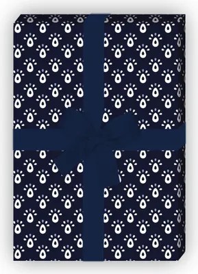 Produktbild von Indigo Geschenkpapier Set mit klassisch grafischem Motiv - G8467, 32 x 48cm