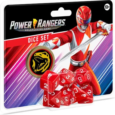 Zdjęcie produktu dla Power Rangers RPG Dice Set Red - Zestaw kości - Edycja ENG