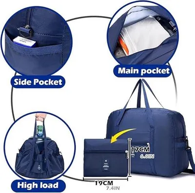 Produktbild von Famanu Reisetasche Faltbar - Handgepäck 45 x 36 x 20 cm