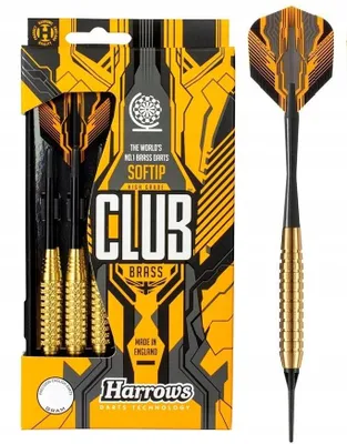 Produktbild von Harrows Club Brass Softip Dartpfeile 16gR Set