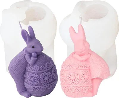 Produktbild von Stück Silikonform Ostern, Hasenform Ostern, Silikonformen Gießformen, Diy Hasenform für Gips, Sojawachskerzen, Basteln