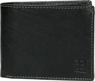 Produktbild von Geldbörse-Portmonee-Geldbeutel-Leder-Schwarz Querformat-9x11x2,5cm-Bowatex