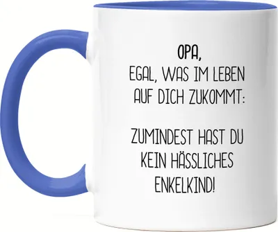 Produktbild von Tasse Rosa Opa Wenigstens Kein Hässliches Enkelkind Lustig Geschenkidee Bester Großvater
