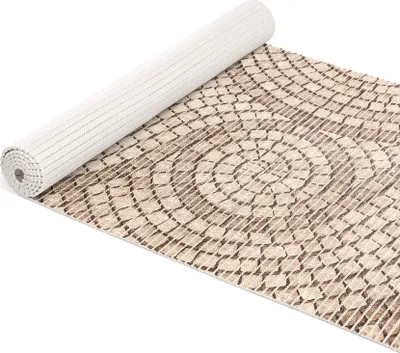 Produktbild von Badematte Anti-Rutsch-Matte Weichschaummatte Mosaik Steine Badvorleger beige Breite 65 cm Länge 300 cm