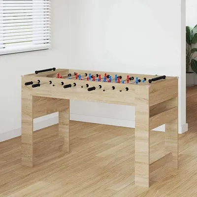 Imagen del producto de Mesa de futbolín, mesa de futbolín en roble Sonoma, material de madera