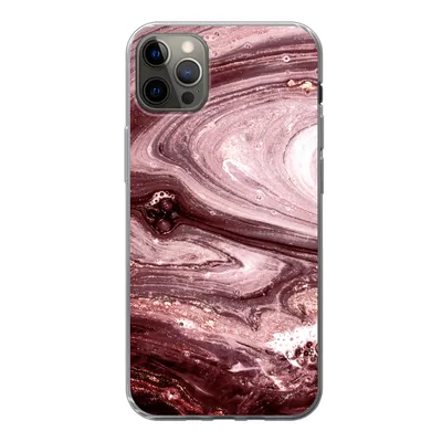 Produktbild von MuchoWow® Handyhülle Schutzhülle Hülle für iPhone 13 Pro Max Marmor - Gold - Rosa Silikon Softcase Handy Hülle - Mobiltelefon