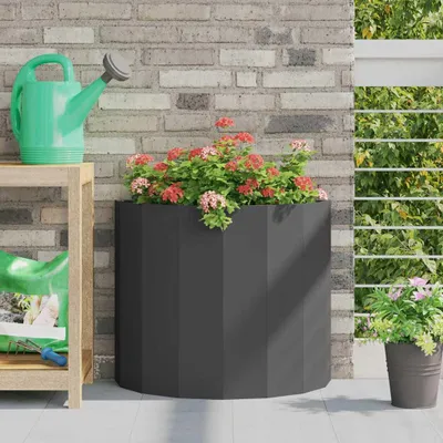 Image de Maison Exclusive - Bac à plantes noir 60 x 30 x 50 cm en acier