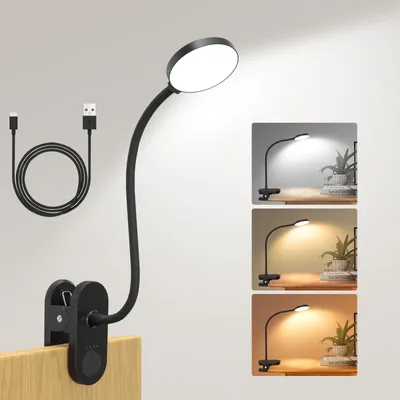 Immagine prodotto di Lampada da lettura a clip LED - 3 modalità di colore e 10 livelli di luminosità