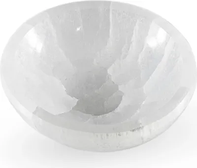 Produktbild von Natürliche Selenit Schüssel rund 9,5cm Edelstein Schale Quarzkristall Deko