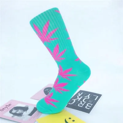 Immagine prodotto di CHPN – Calzini "Unkrautsocken" – Calzini – Regalo – Calzini – Turchese/Rosa – Unisex – Taglia unica – 36–46