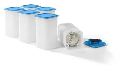 Produktbild von Sqube Münztube für 20 Münzen mit Durchmesser 40-41 mm, stapelbar, 6er Pack