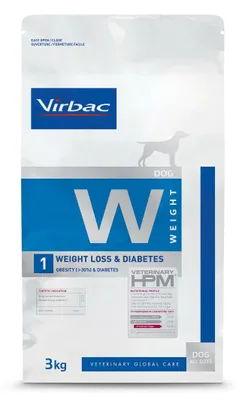 Zdjęcie produktu dla Virbac Dog W1 Weight Loss & Diabetes 3kg Sucha Karma Weterynaryjna Dla Psów