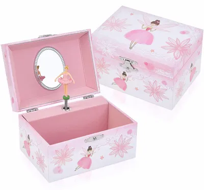 Produktbild von Spieluhr, treibende Ballerina, rosa Holz, für Kinder