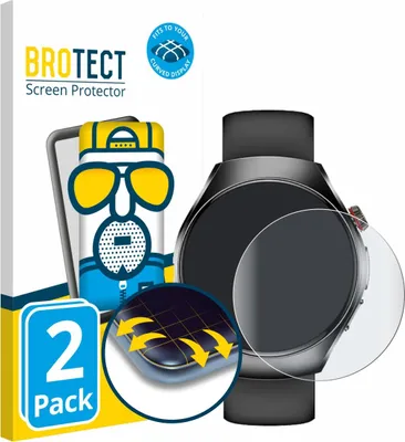 Produktbild von 2x BROTECT Fullscreen Schutzfolie für Smartwatch ET460 1.47" Displayschutz Folie Fullcover Matt Entspiegelungsfolie