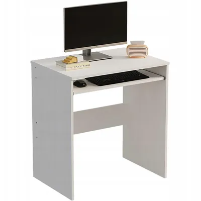 Obrázek produktu pro Počítačový stůl, bílý, moderní, loftový, 70 cm