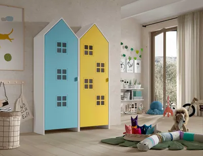 Produktbild von VIPACK - CASAMI BRUGES Set 2-tlg. best. aus: Schrank 1-trg. mit Front in Blau und in Gelb